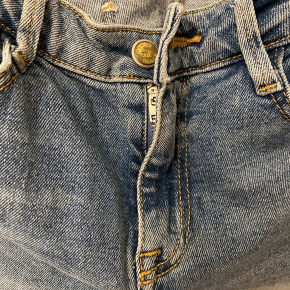 ZARA Skinny Blue Jeans with Frayed Hem - Picture 8 of 11